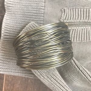 Antiqued gold cuff bracelet